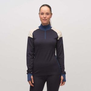 W Jardalen, half-zip, 80% merinoull