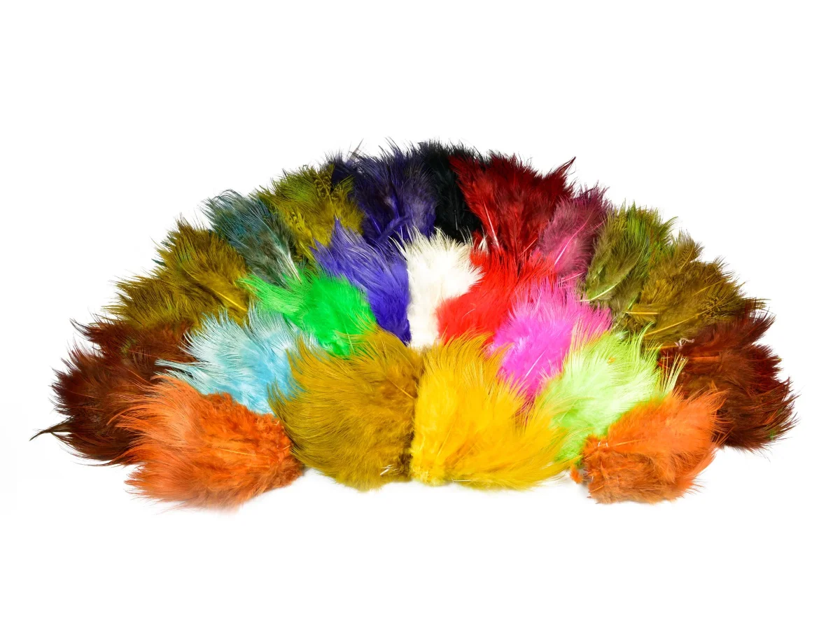 SNS Pheasant Rump Feathers - Ubleket og farget - Image 2