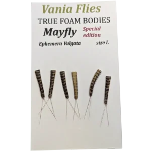 Vania Ephemera Vulgata mayfly - true foam bodies - Fluebindemateriell